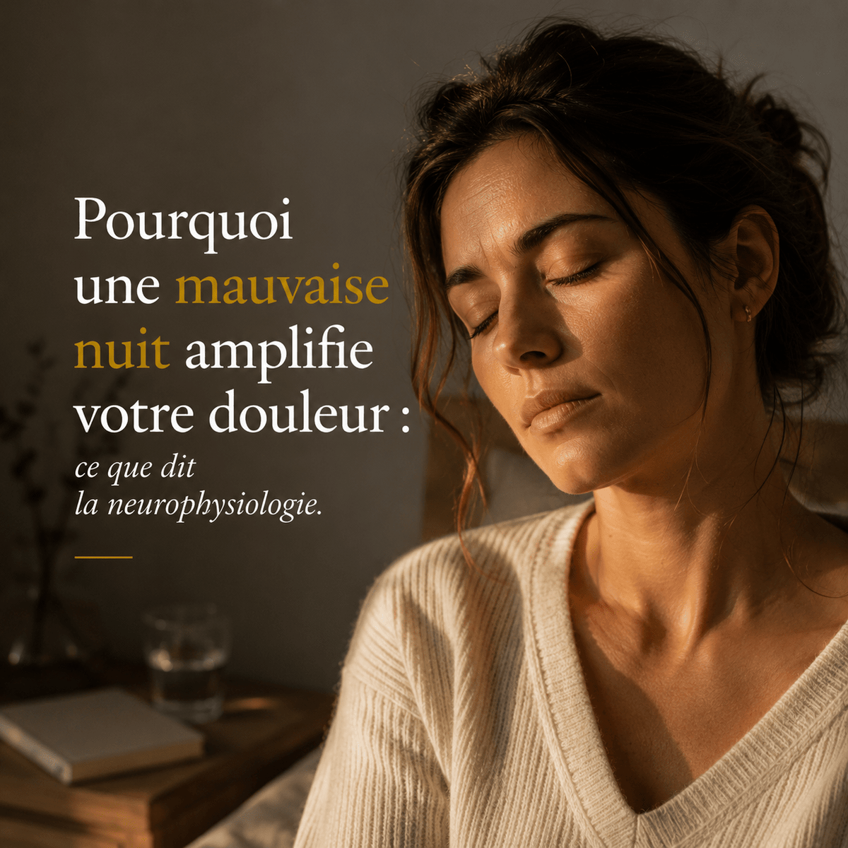 Pourquoi une mauvaise nuit amplifie votre douleur : ce que dit la neurophysiologie - Reprogrammer Boutique
