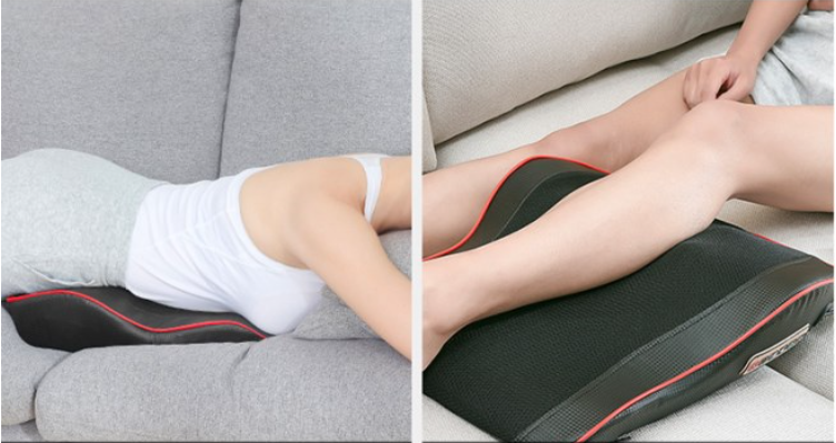 Coussin chauffant multi-zones montrant confort des jambes et des fesses