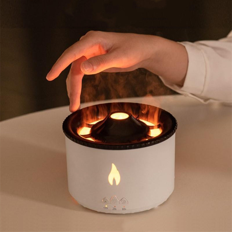 Diffuseur aromatique volcan vue latérale avec finition élégante et design zen