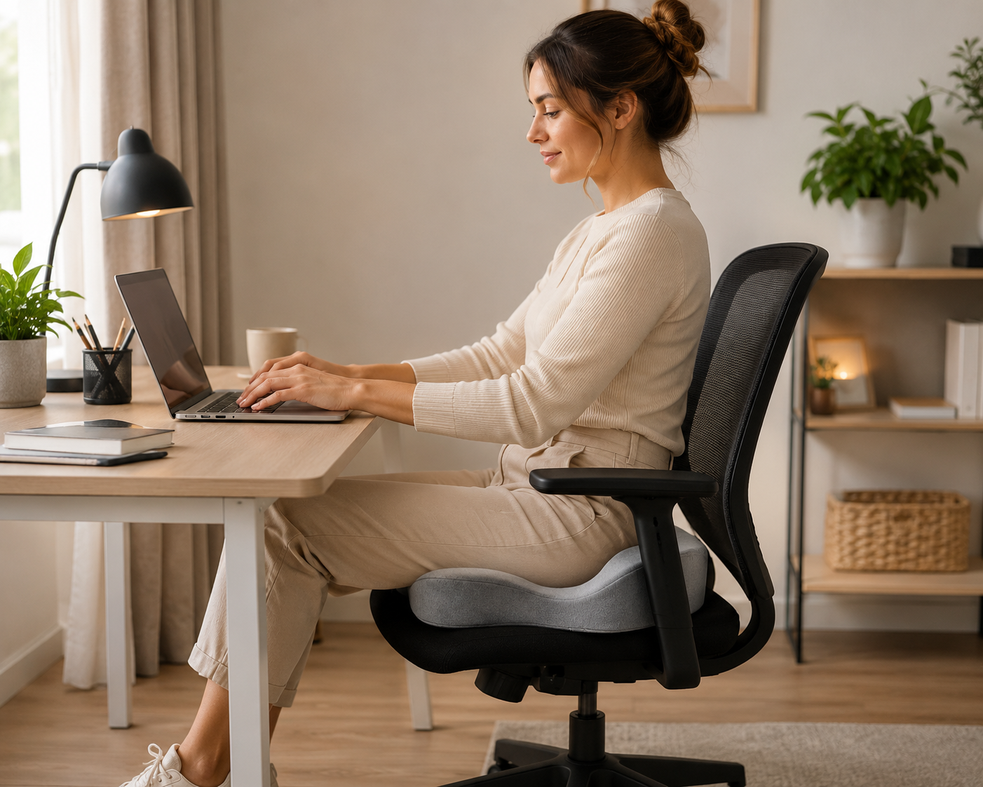 Coussin d'assise ergonomique – Soutien du bassin & confort en position assise prolongée