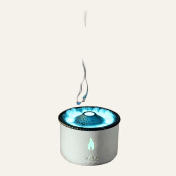 Base et texture du diffuseur aromatique volcan pour confort sensoriel bleu