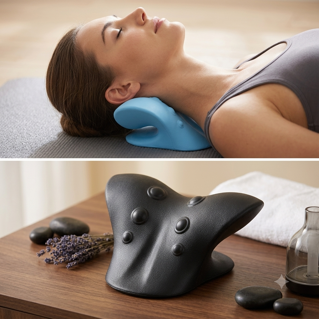 Coussin cervical ergonomique – Détente de la nuque & accompagnement de l'alignement cervical
