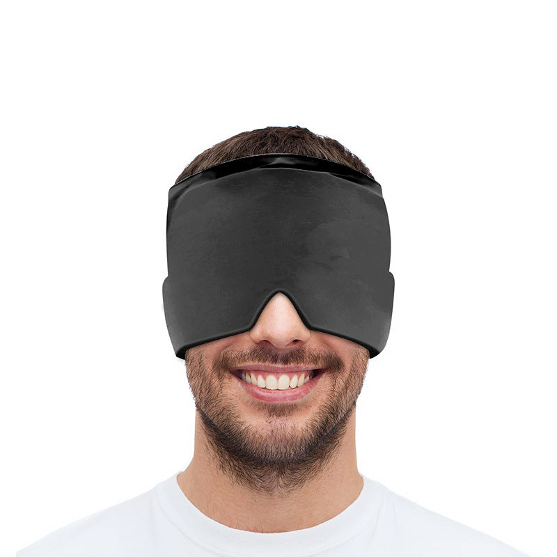 Détail du chapeau avec poche de gel thérapeutique pour application froide ciblée