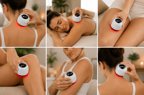Appareil de massage par ventouses 4 en 1 – Pression négative, chaleur douce & lumière apaisante