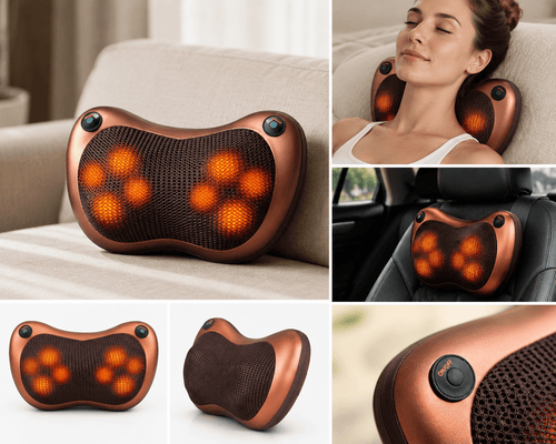 Coussin de massage chauffant – Confort cervical & lombaire au quotidien - Reprogrammer Boutique
