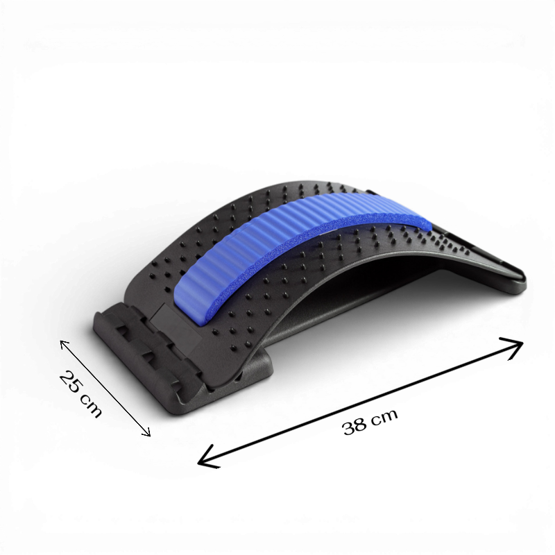 Étireur lombaire ergonomique bleu pour soulagement lombaire