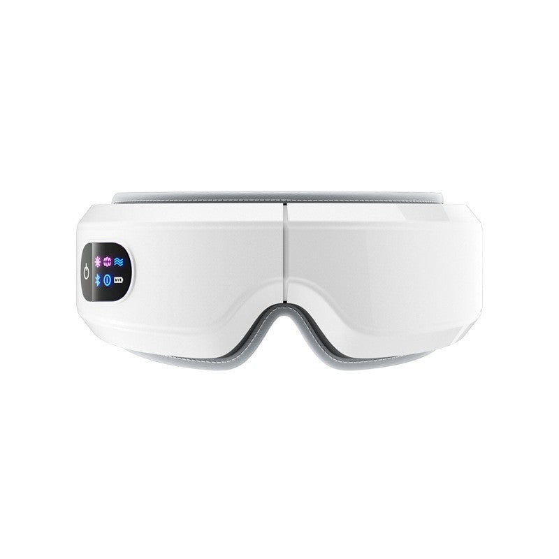 Masseur ocular branco Reprogrammer Boutique com pressão de ar, vibração, calor e música Bluetooth para alívio de tensões.