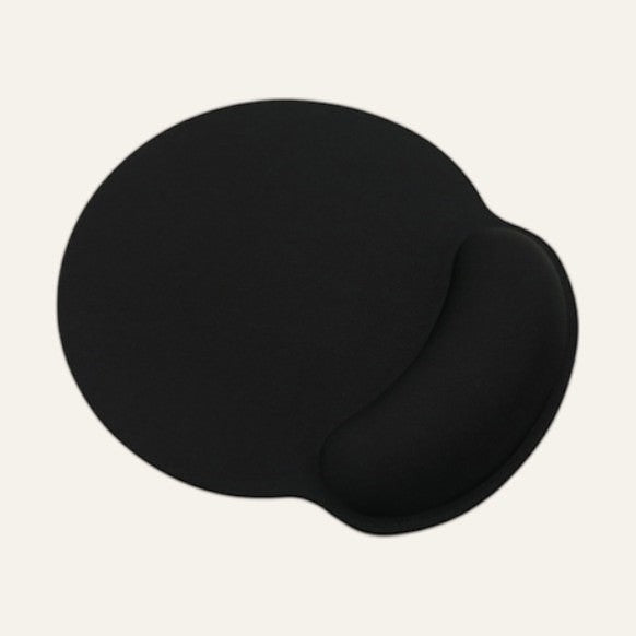 Repose-poignet ergonomique Reprogrammer Boutique em espuma de memória, preto, para conforto prolongado no pulso.