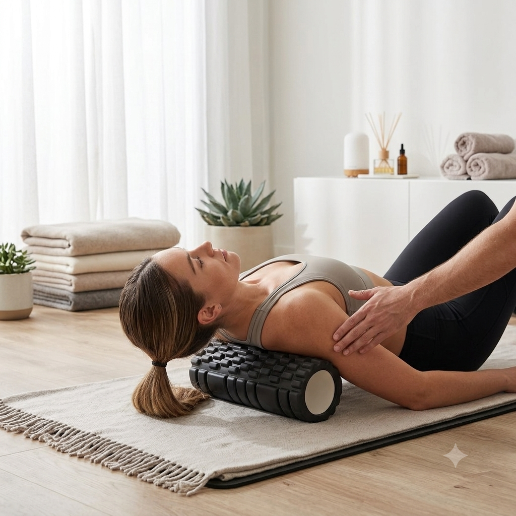 Rouleau de massage ergonomique – Auto-libération myofasciale & confort musculaire