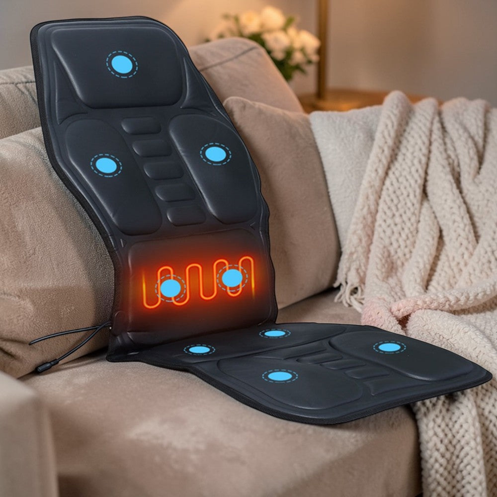 Détail du siège de massage chauffant ergonomique avec texture confort et soutien musculaire